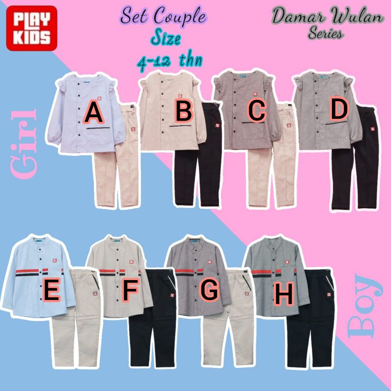 Setelan Kemeja Couple Damar Wulan by Playkids