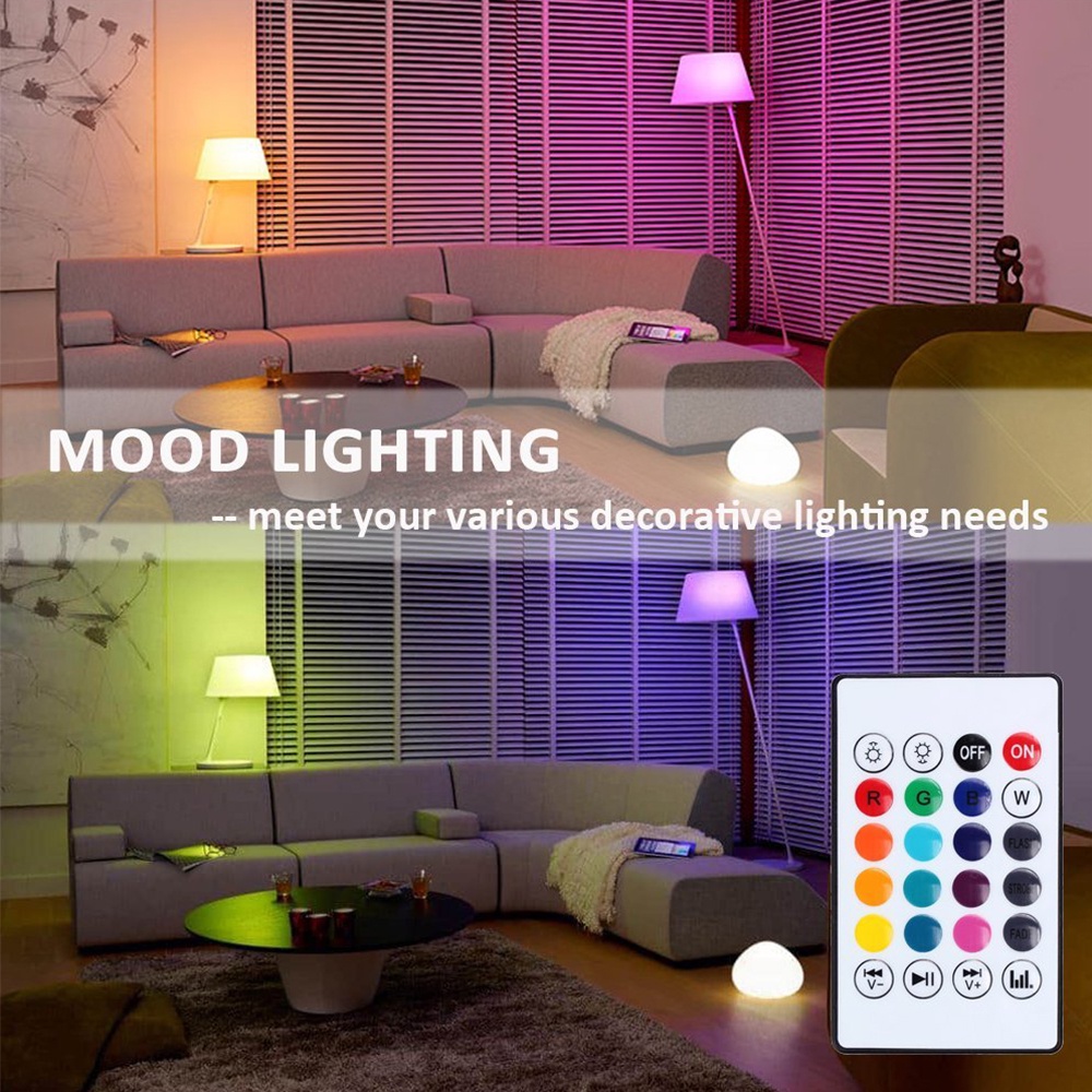 Jual LED RGB E27 12W dengan Bluetooth Speaker Lampu Strip lampu hias