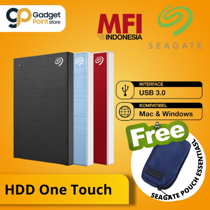 Seagate One Touch Hardisk External 5TB USB 3.0 Original - Harddisk Eksternal