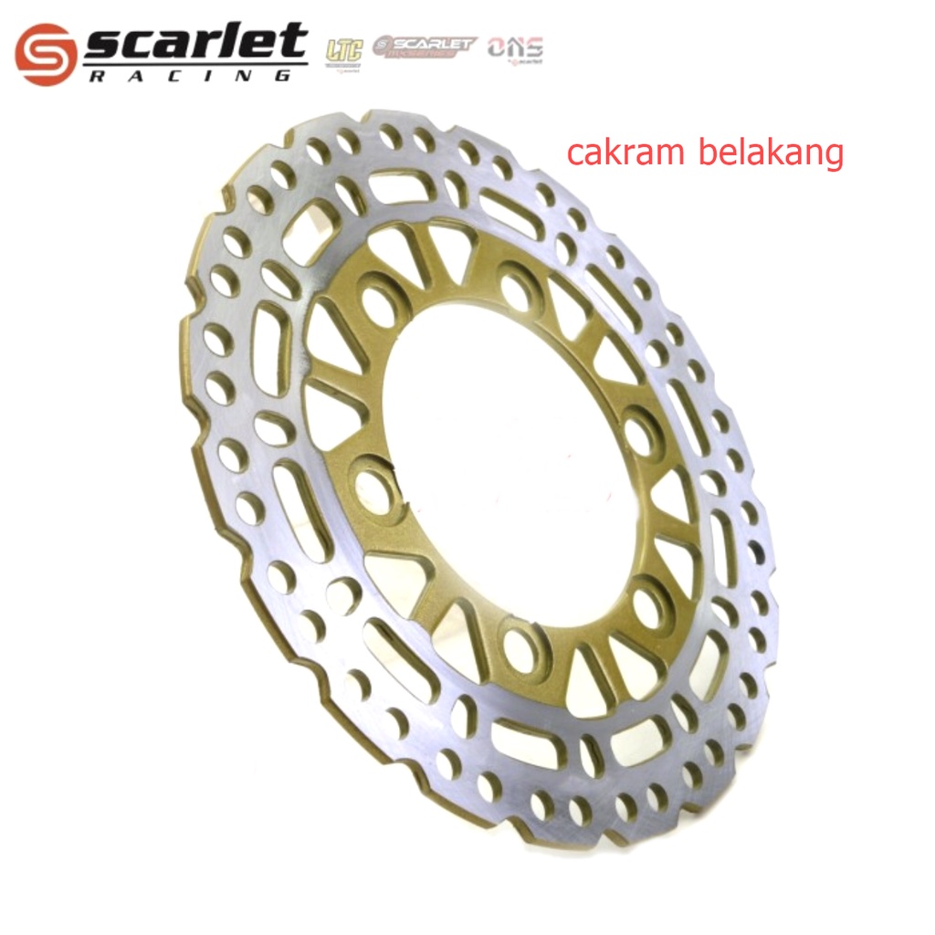 PIRINGAN BELAKANG DTRACKER-KLX 150 BF-KLX 250CC SCARLET RACING DISK CAKRAM BELAKANG KAWASAKI DTRACKER-KLX 190MM 220MM