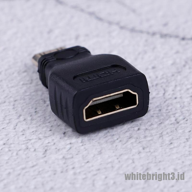 &lt; White3 &gt; Adapter converter hdmi 1.4 female jack Ke mini hdmi male