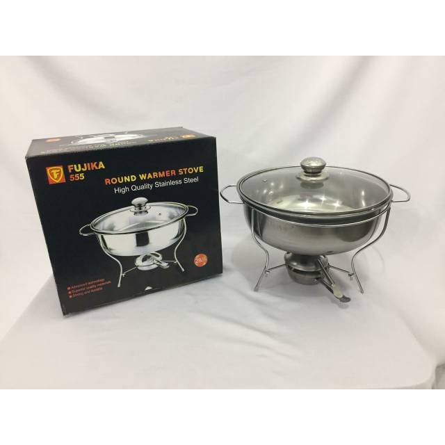 Panci Prasmanan Fujika 555 / Warmer Stove Bulat / Panci Prasmanan Bulat / Warmer Stainless