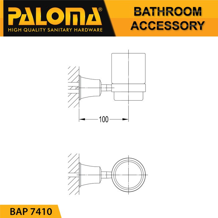 PALOMA BAP 7410 Tempat Gelas Sikat Gigi Kumur Rak Tumbler Holder Mandi