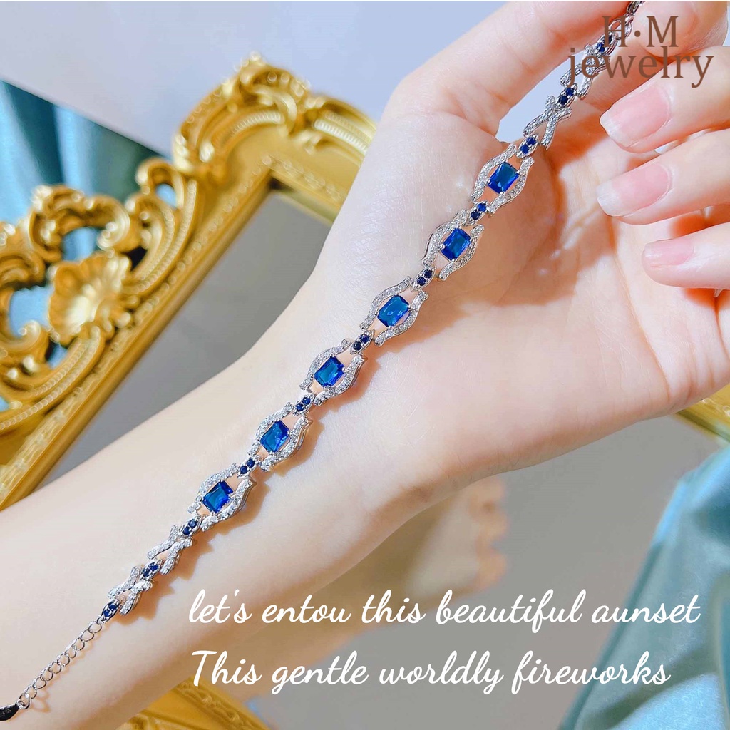 Gelang Tangan Batu Sapphire Turin Eye Tanzanite Berwarna Untuk Wanita