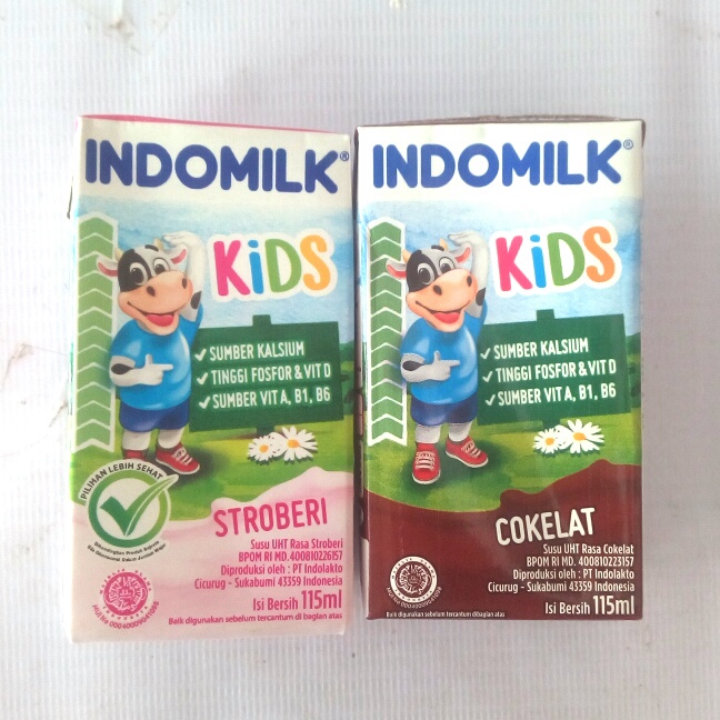 

Indomilk Kids Susu UHT Rasa Coklat Sroberi 115 ml
