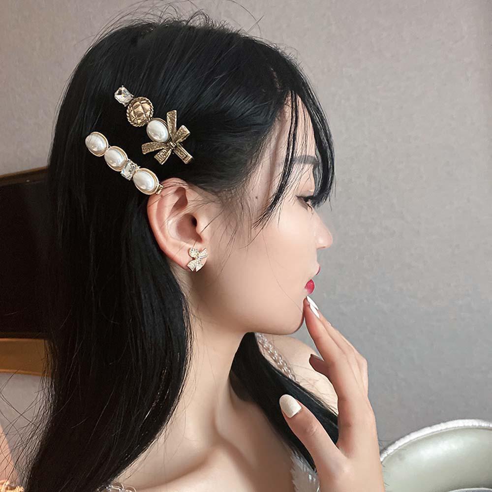 Agustinina Duckbill Clip Sweet Girls Women Bow Korea Jepit Rambut