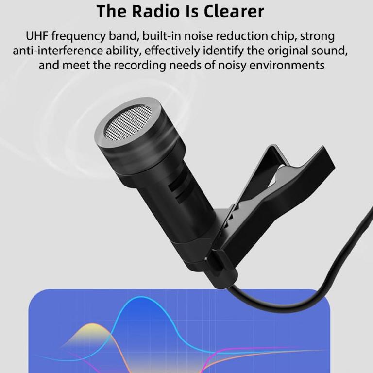 [Art. 8029X] Microphone Mic Clip On Wireless Mic UHF ULtra High Frequency clip on wireless Smartphon