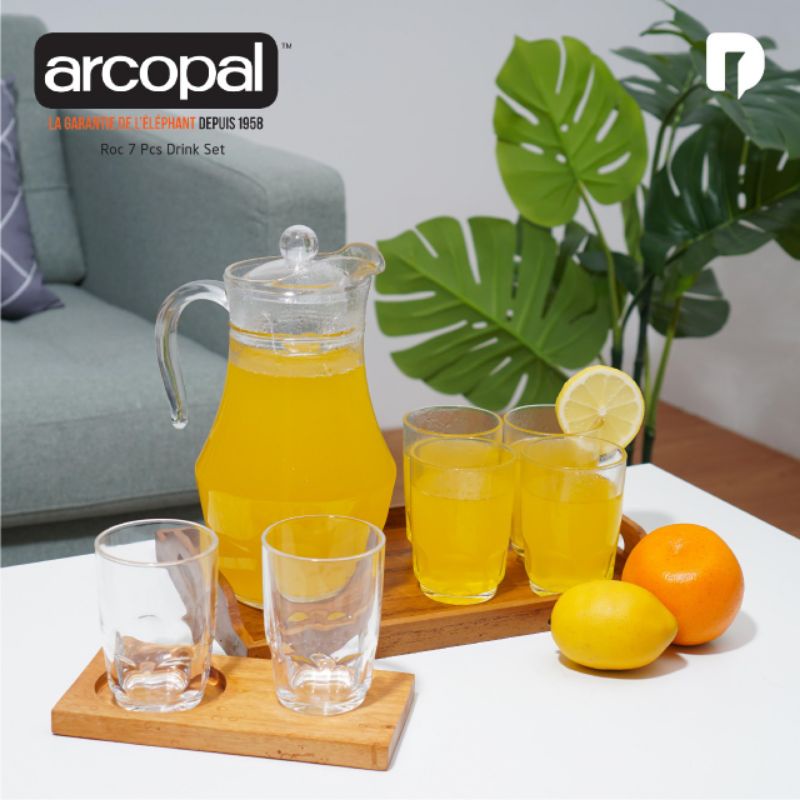 Arcopal roc 7pc drink set