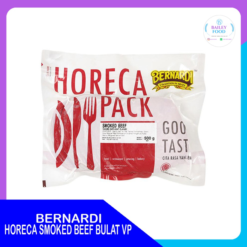 

HORECA BERNARDI SMOKED BEEF BULAT 500GR/daging asap bernardi/smoked beef Horeca500gr