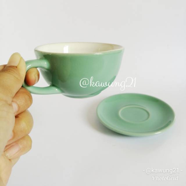 CS180 Warna Cangkir Kopi Ceper 180ml Keramik Cappuccino Cup