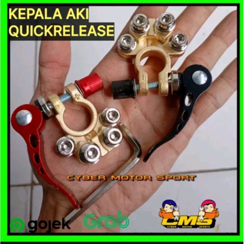 Kepala aki quickrelease simple. kepala aki mobil terminal aki. header aki cocok buat aksesoris dan g