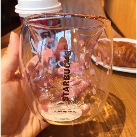 Original Starbucks Sakura Cat Paw Glass Gelas Cakar Kucing Sakura Starbuck 60 oz