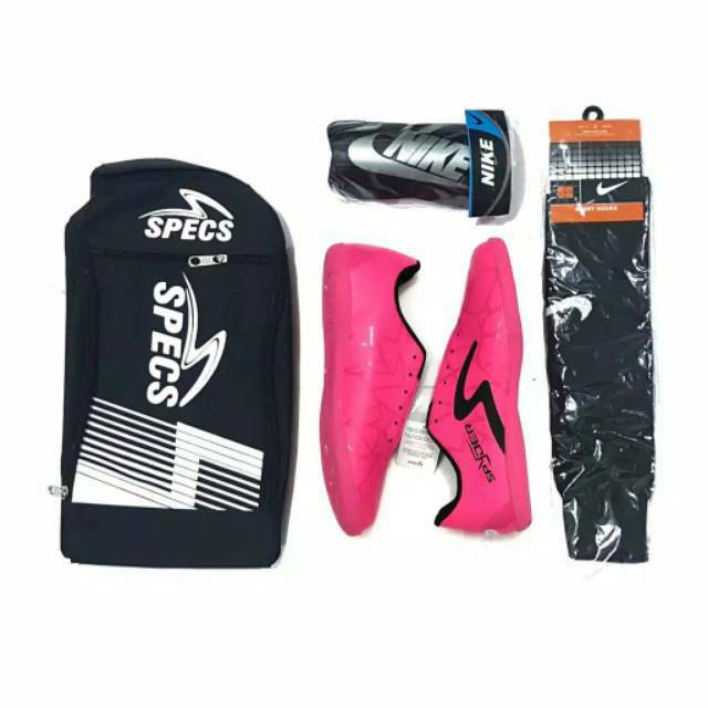 Sepatu Futsal Specs Spyder Warna Full Pink, Paket All In One