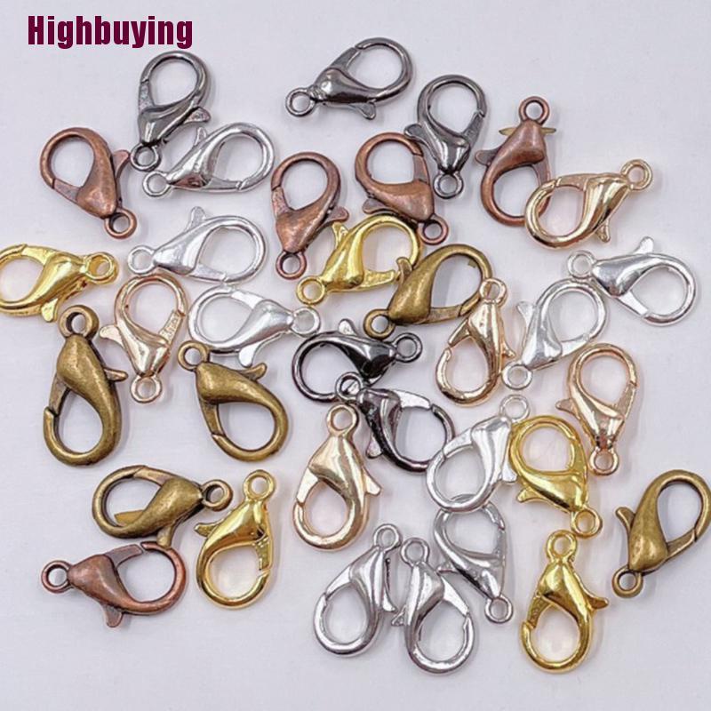 Hbid 50pcs Kait Lobster Bahan Alloy Untuk Kalung &amp; Gelang Rantai