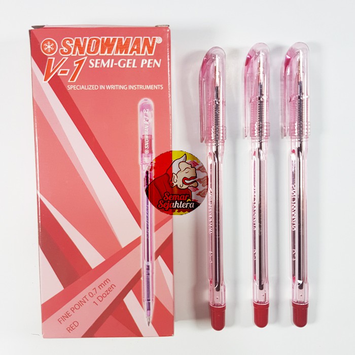

[PCS] PULPEN SNOWMAN V-1 / V1 0.7 MM FINE / 1.0 MM MEDIUM HITAM / BIRU / MERAH*