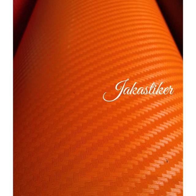 Sticker carbon 3D Orange