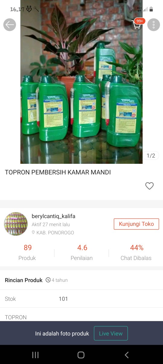 Topron Pembersih Kamar Mandi