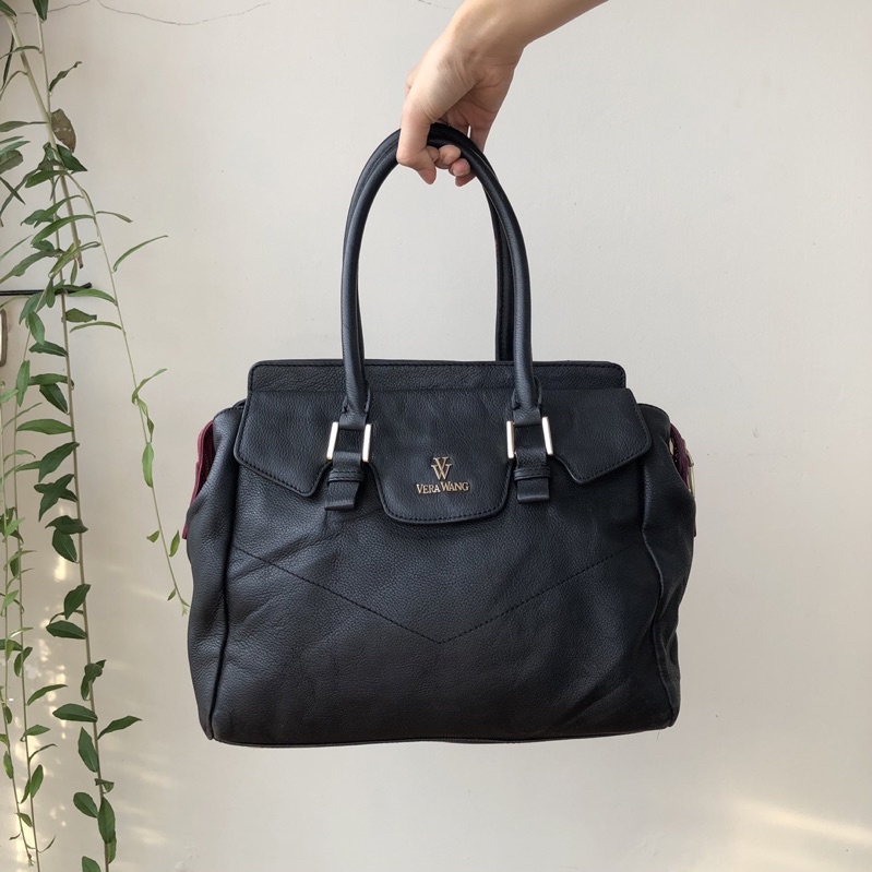 PRELOVED Tas Brand Vera Wang | Authentic | Genuine Leather | Top Handle Bag | Handbag | Hand bag | D