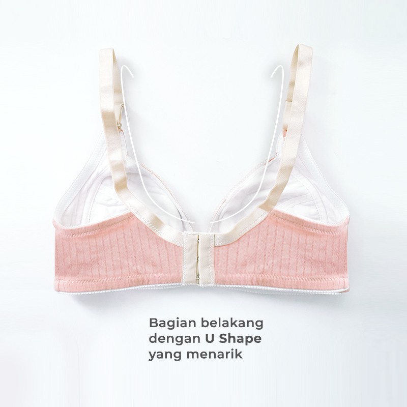 MOOIMOM Basic Bra Hamil &amp; Menyusui Bukaan Depan Lace Front Buckle