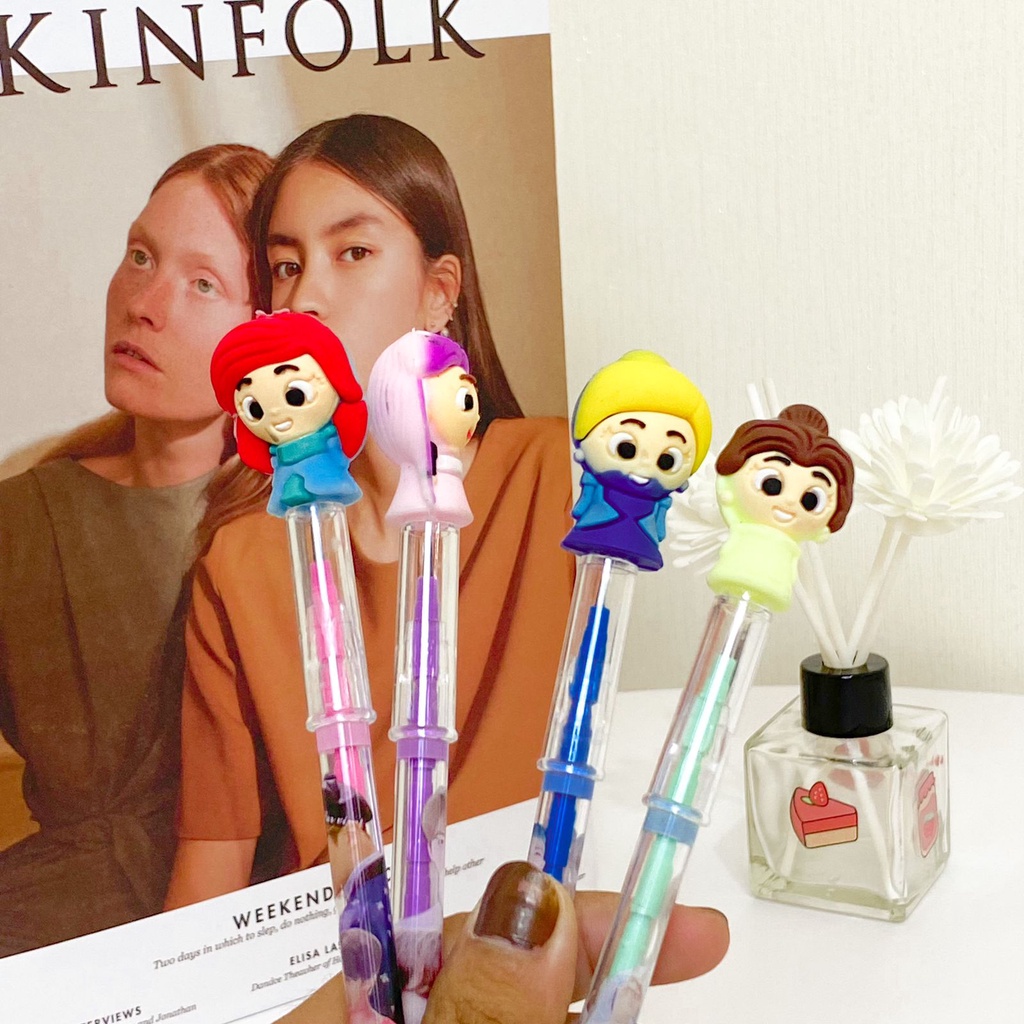 

Pensil Susun Princess / Stackable Pencil Peluru / Pelor Disney Princess Ariel Mermaid Cinderella Belle Rapunzel Tangled Kartun Cute Murah
