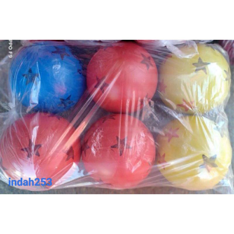 Bola Plastik Isi 6 Pcs - Bola Mainan anak Isi 6 Pcs Ukuran Besar