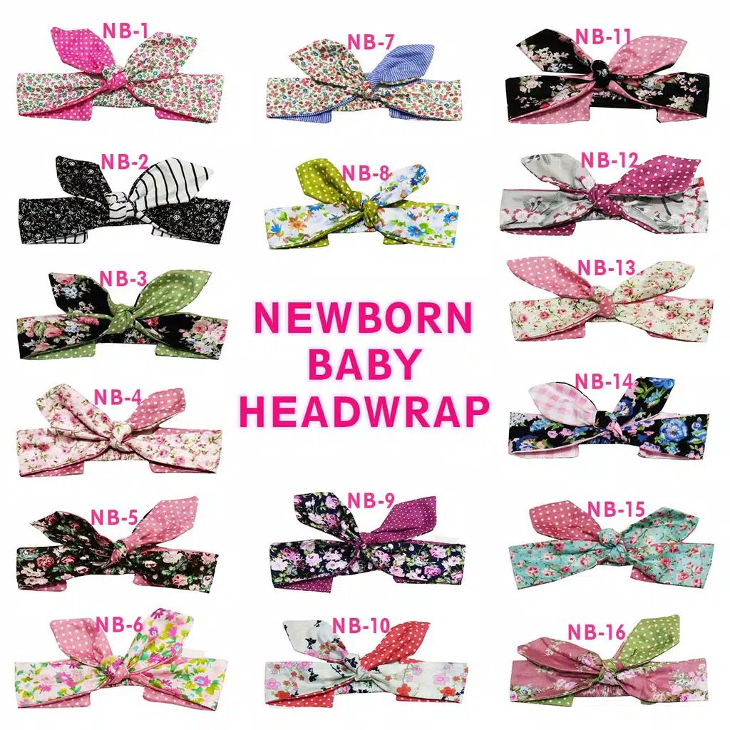 HEADWRAP balita TODDLER Flower Head wrap bunga bayi Anak Head Band headband tali kepala pita ikat hw akachan