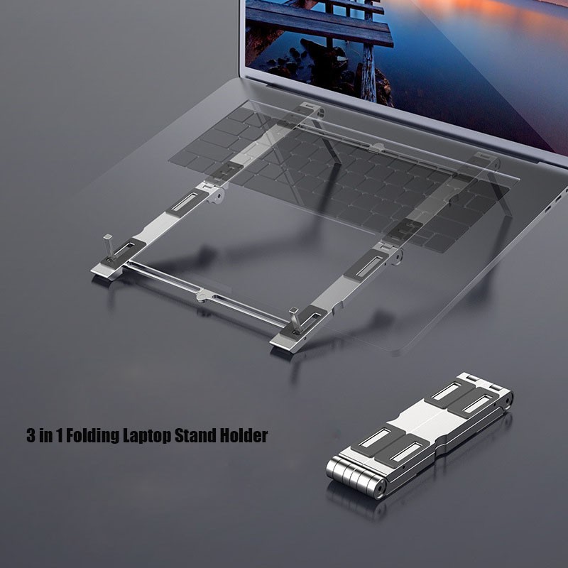 Triple W 3 in 1 Mini Laptop Stand Holder Portable Dudukan Tablet HP