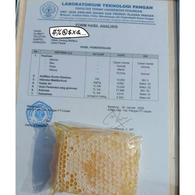 

Madu sarang melifera