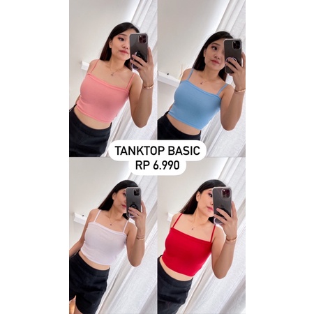 Vanesha Margaretta - Tanktop Basic kemben tali spageti