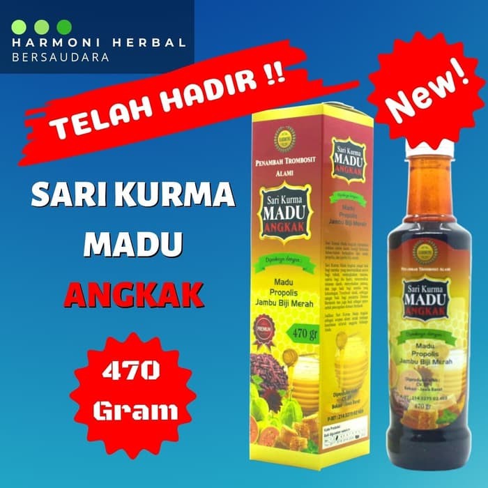 

SARI KURMA MADU ANGKAK PLUS PROPOLIS DAN JAMBU BIJI ASLI ORIGINAL 470 GRAM
