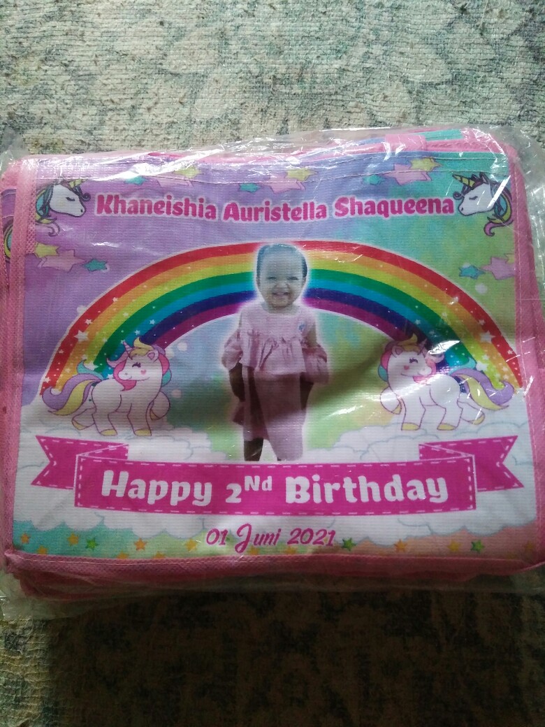 Tas Ultah Custom Bento  Uk 25  X 18 X 20 - Kualitas Bahan Tebal Dan Bagus