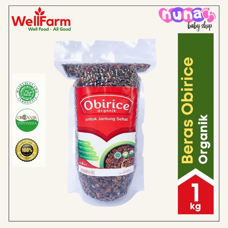 

Wellfarm Beras Organik Jantung Sehat Obirice 1kg / Beras Hitam Merah Organic 1 kg