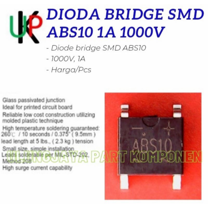 dioda bridge ABS10 SMD 1A 1000V
