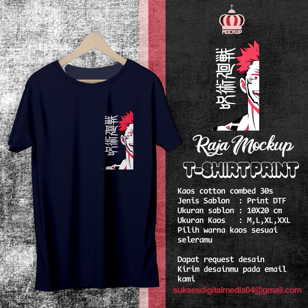 KAOS ANIME JUJUTSU KAISEN SUKUNA