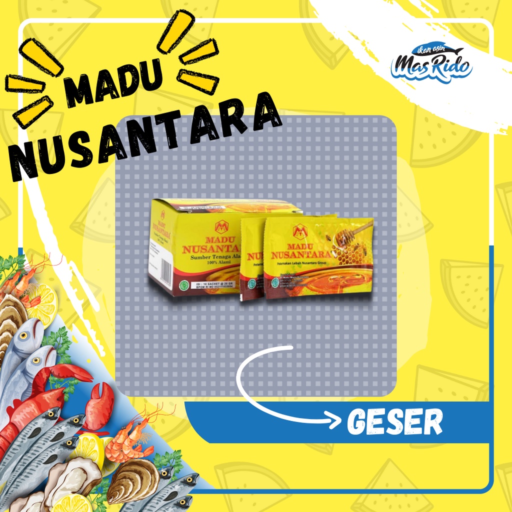 

Madu Nusantara 1 Box Isi 10 Sachet Madu Asli Madu Murni Praktis Murah