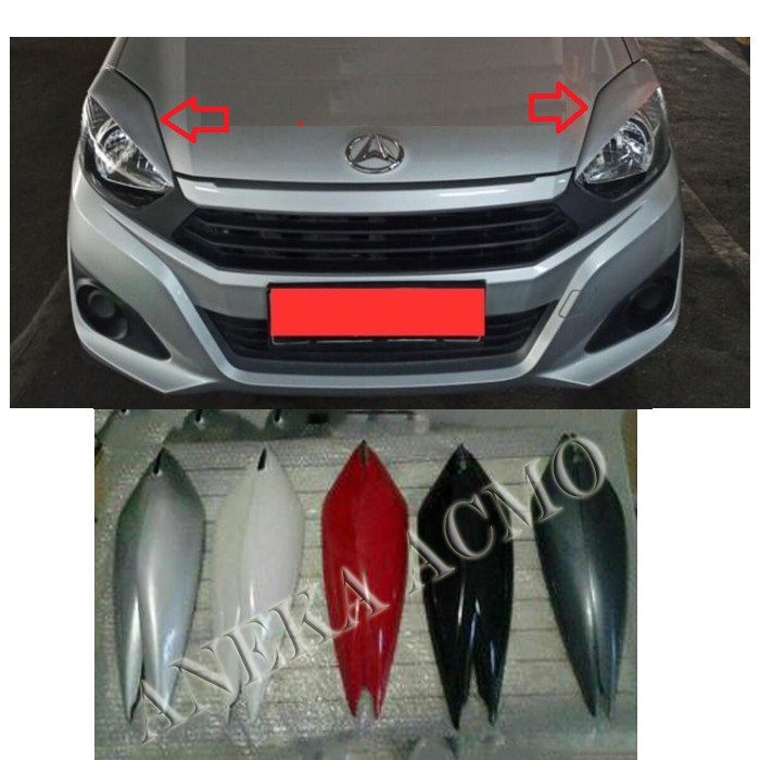 Aksesoris Eyelid Mata Sipit Agya Ayla 2012 2013 2014 2015 2016 2017 Head Lamp Lampu Depan Utama