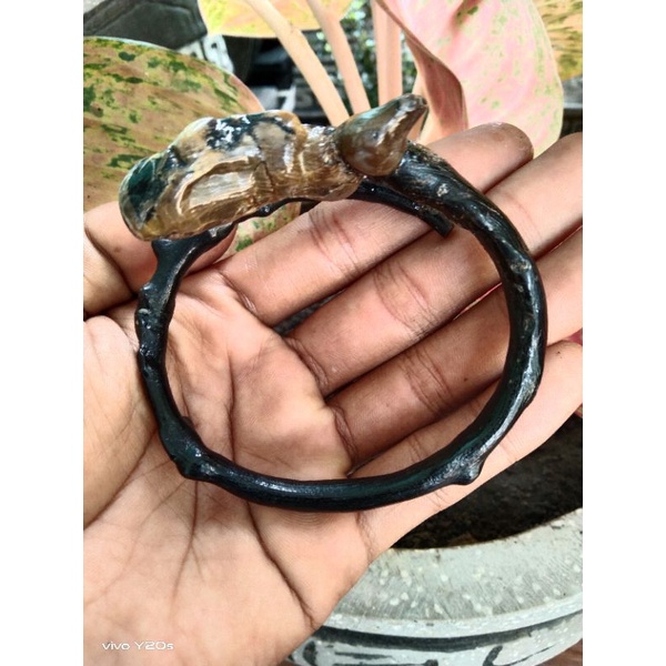 GELANG AKAR BAHAR HITAM BONGGOL ASLI