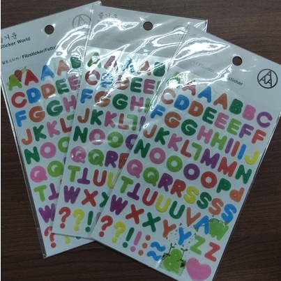 

Sticker ABC Felt Bludru Warna