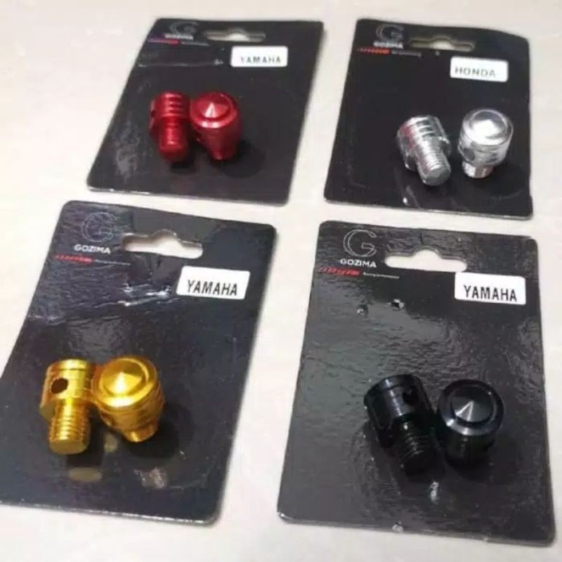 Monel Baut Tutup Spion Full Cnc Untuk Yamaha Dan Honda Warna Merah Gold Biru Silver Hitam