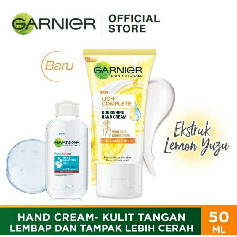 GARNIER NOURSING HAND CREAM 50ml&amp;Garnier Hand Sanitezer 50ml