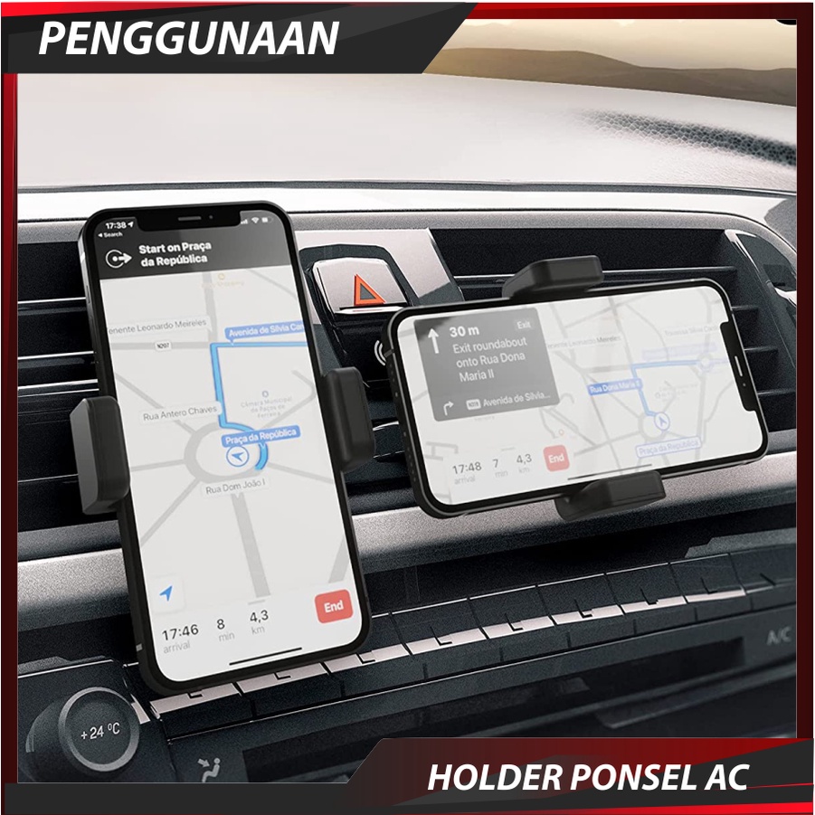 AC HOLDER Mobil Holder Hp Lubang Ventilation AC Aksesoris Mobil Dudukan Handphone Di Mobil