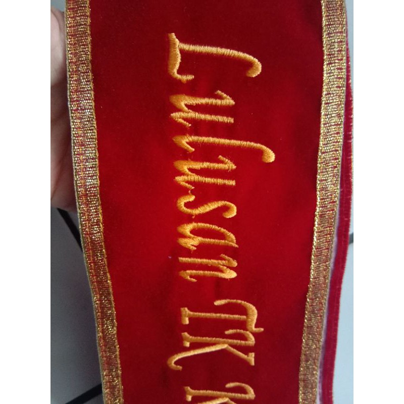 Selempang Wisuda bludru Paud/TK