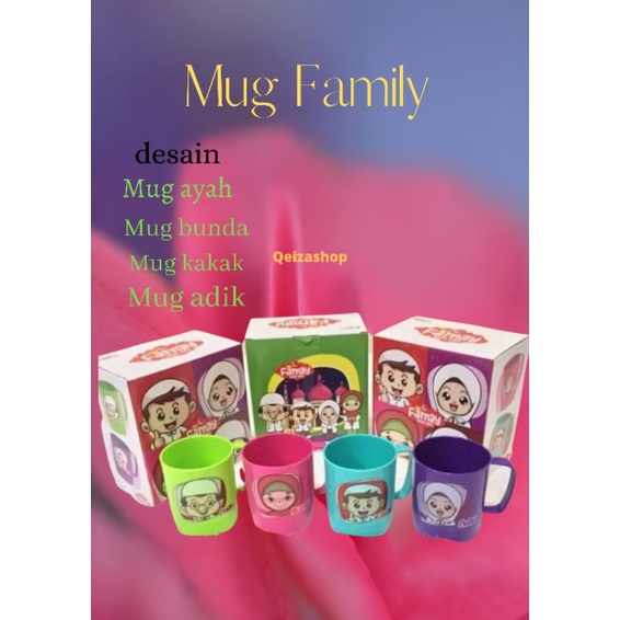 Gelas Family Mug My Family Mug 4 Pcs Grosir Mug Family Set Gelas Biggy Set