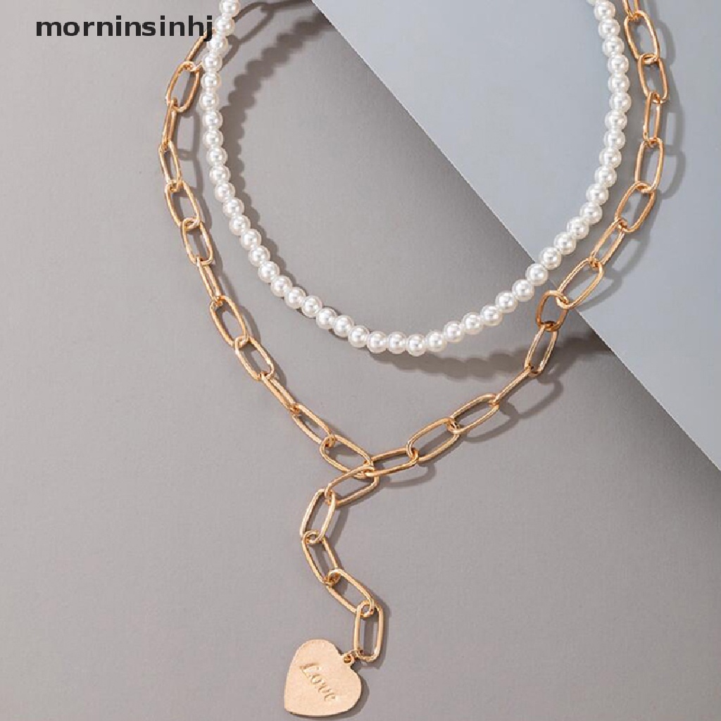 Mor Kalung Choker Mutiara Banyak Lapis Dengan Liontin Kupukupukerang Untuk Wanita