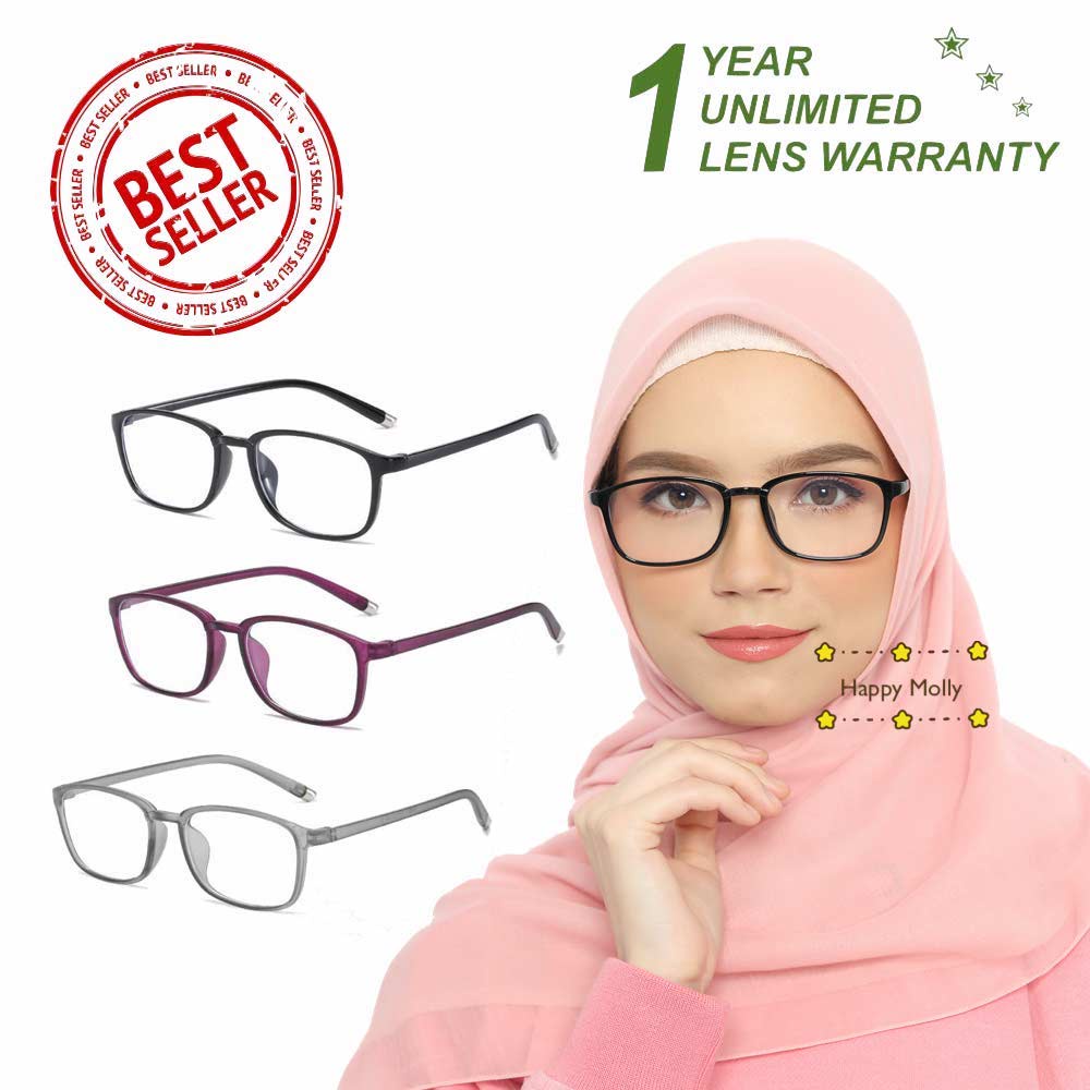 Kacamata Anti Radiasi Blue Ray Lens (Design Korea) Unisex - HM8037 D ( Group Solo )