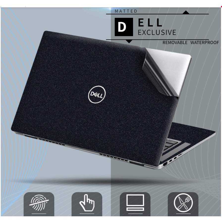 Stiker Skin Laptop DELL Matte Hitam 3 Sisi 14 &quot;15.6&quot; 13 &quot;15.6&quot; 15.6 &quot;13&quot; 14-5000 14-75 75-574 / 77 / 7521 / 14000 / / 37 / / 1474