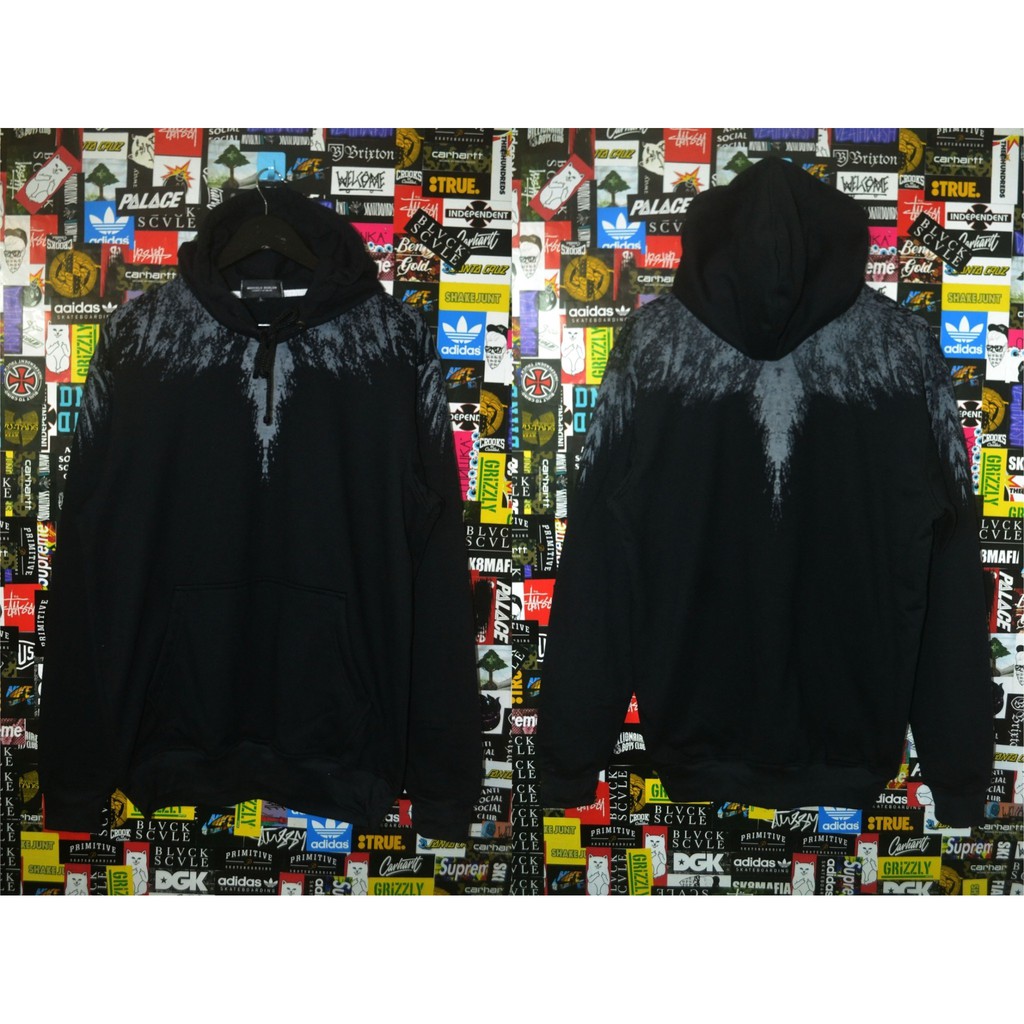 JAKET SWEATER HOODIE MARCELO BURLON PREMIUM HITAM MOTIF
