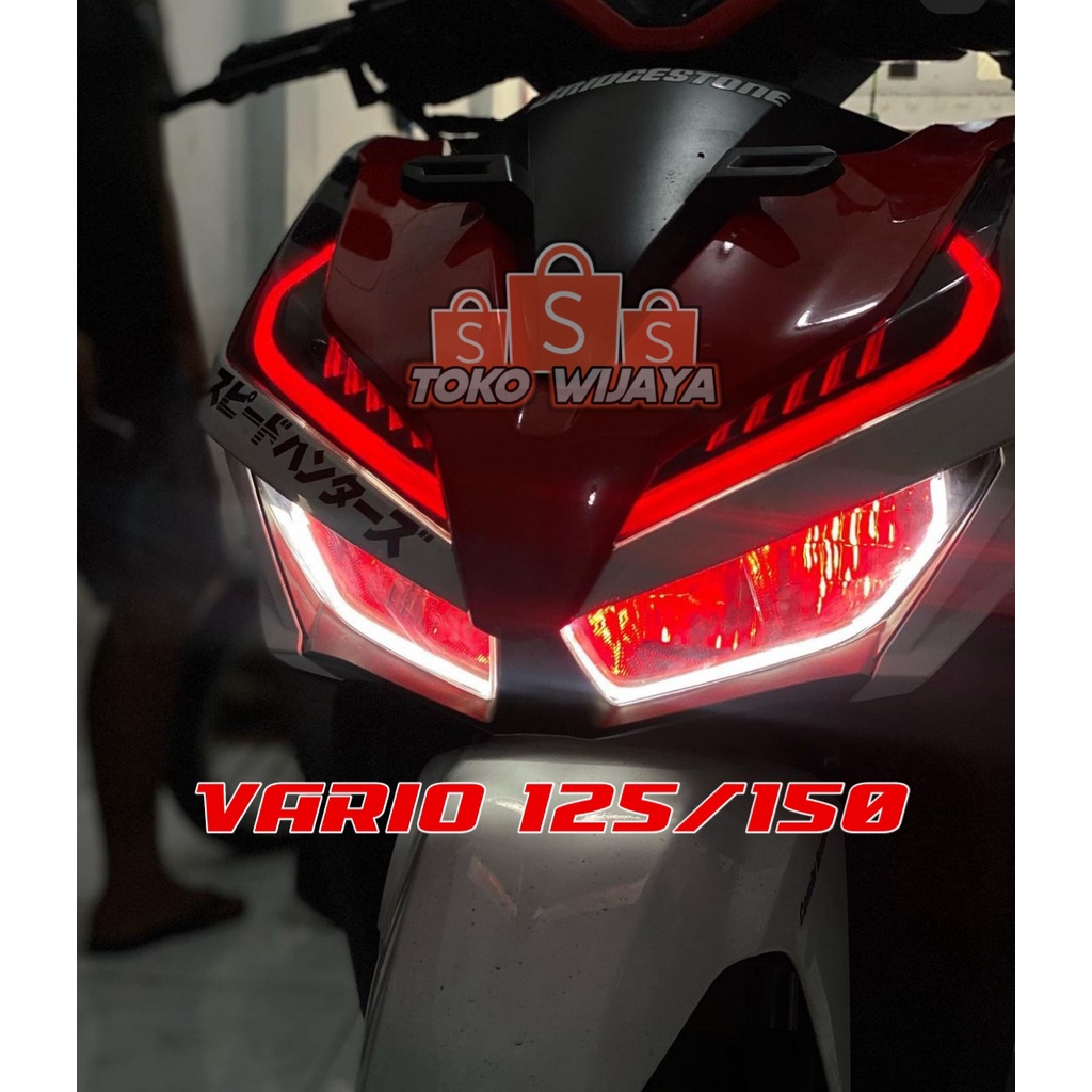 SEPAKET XTRA LAMPU LED ALIS  ALL VARIO GRATIS DEMON EYES BERKUALITAS BAGUS FREE STICKER DAN KARDUS