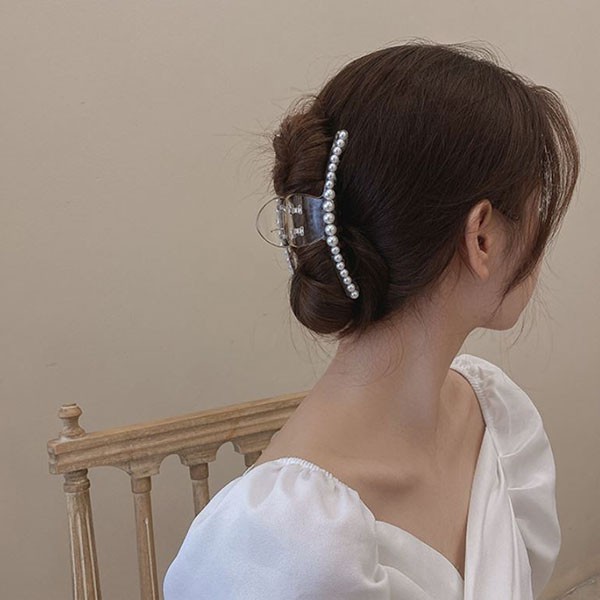 jepit rambut mutiara pearl hairclip jje057 {4d1}