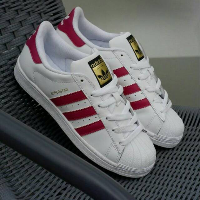 Adidas Superstar White Pink 100% Original